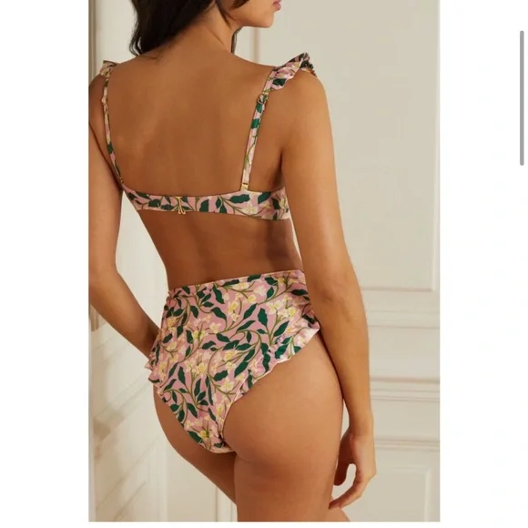 Agua by Agua Bendita Floral Bikini - Pink and Green - Picture 2 of 7